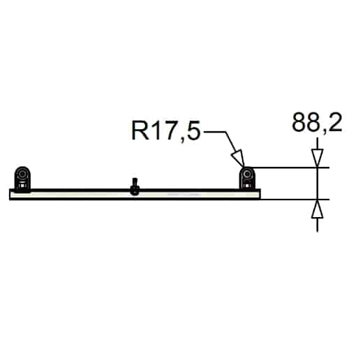 Movietech Master Track height and tube diameter dolly track